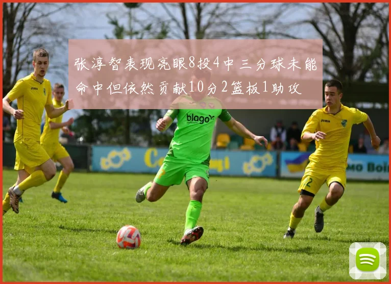 张淳智表现亮眼8投4中三分球未能命中但依然贡献10分2篮板1助攻